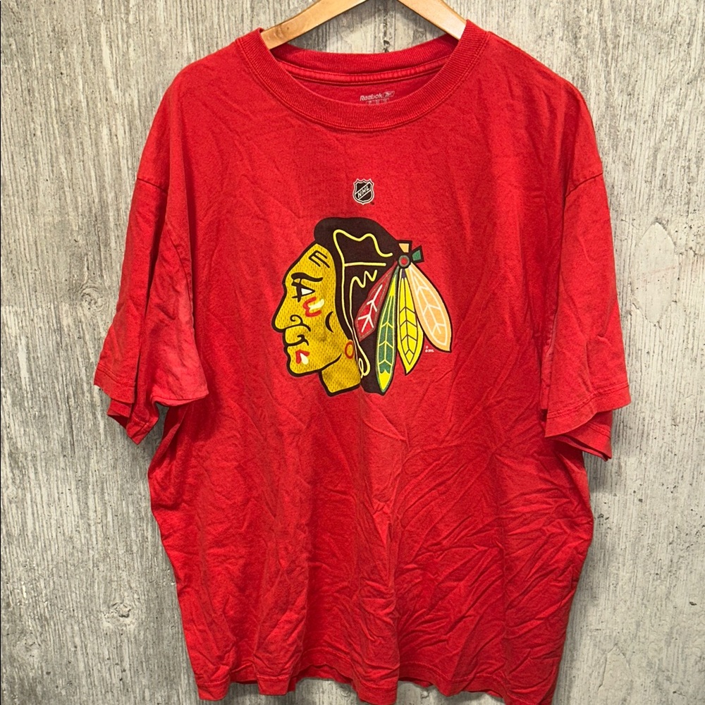 Reebok Chicago‎ Blackhawks Jonathan Toews Red Tee with Logo XL
